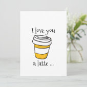 Carte Love You a Latte Anniversary Card (Debout devant)