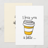 Carte Love You a Latte Anniversary Card (Devant / Derrière)