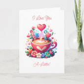 Carte Love You a Latte | Drôle café romantique (Devant)