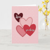 Carte Love You Always Cœurs (Fleur jaune)