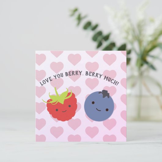 Carte Love You Berry Berry beaucoup (Debout devant)
