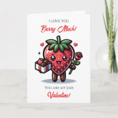 Carte Love You Berry much | Cute Valentine's Day Pun (Devant)