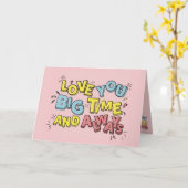 Carte Love You Big Time et toujours Blank Greeting Card (Fleur jaune)