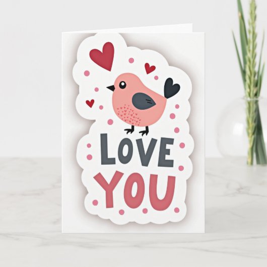 Carte Love You Birdie (Devant)