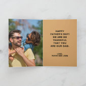 Carte Love You Dad Modern Black Heart Fête des pères pho (Intérieur)