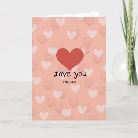 Carte Love You Forever Hearts (Devant)