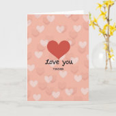 Carte Love You Forever Hearts (Fleur jaune)