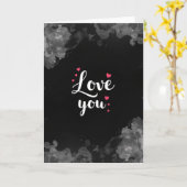 Carte Love You Fuchsia Hearts (Fleur jaune)