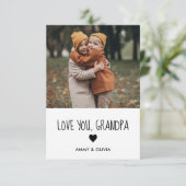 Carte Love You Grand-père photo (Debout devant)