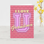Carte Love You Grandma (Fleur jaune)