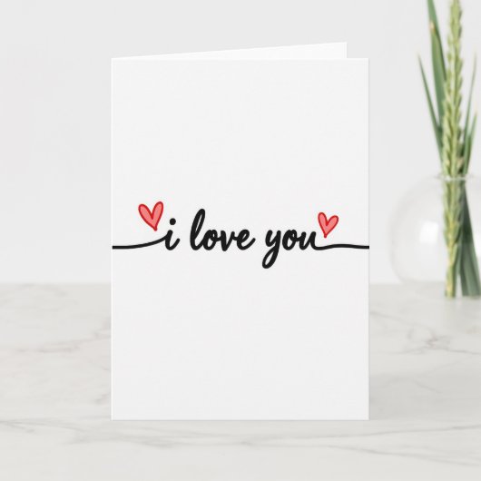 Carte Love You Hearts (Devant)
