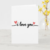 Carte Love You Hearts (Fleur jaune)