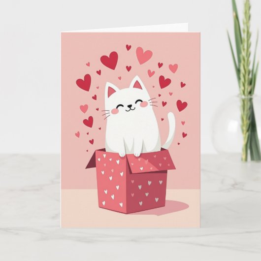 Carte Love You Kitty Cœurs (Devant)