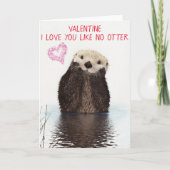 Carte Love You Like No Otter Valentine's Day (Devant)