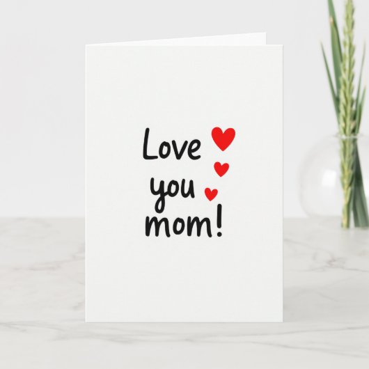 Carte Love You Mom Heartfelt Script Card (Devant)
