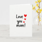 Carte Love You Mom Heartfelt Script Card (Fleur jaune)