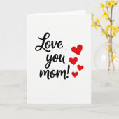 Carte Love You Mom Hearts Card (Fleur jaune)