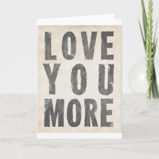 Carte Love You More (blanc antique)