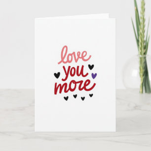 Carte Love You More Cœurs