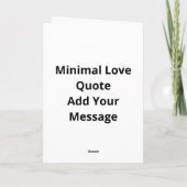 Carte Love You More Minimal Design  (Dos)
