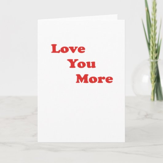 Carte Love You More Minimal Design  (Devant)