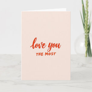 Carte Love You Most