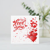 Carte Love You Personalized Flat Card (Debout devant)