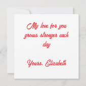 Carte Love You Personalized Flat Card (Dos)