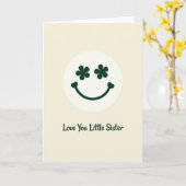 Carte Love You Sister Smiling Face Card (Fleur jaune)