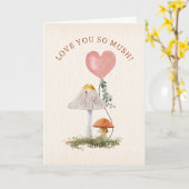 Carte Love You So Mush Champignons Classroom Valentine (Fleur jaune)