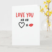 Carte Love You Xo Xo (Fleur jaune)
