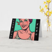 Carte Love You xoxo Happy Anniversaire (Fleur jaune)