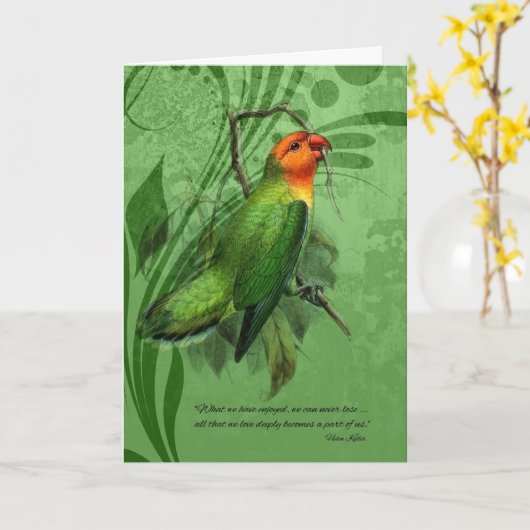Carte Lovebird (Fleur jaune)