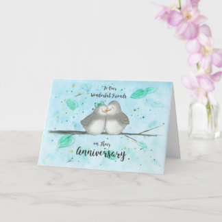 Carte Lovebirds Anniversary Card for Friends            