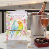 Carte Lovebirds Happy Anniversary