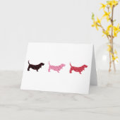 Carte Lovely Basset (Fleur jaune)