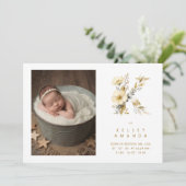 Carte Lovely Gold K Initial with Romantic Floral Design (Debout devant)