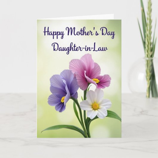 Carte Lovely Magenta Flower Card (Devant)