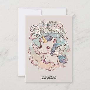 Carte Lovely Mystical Unicorn Anniversaire