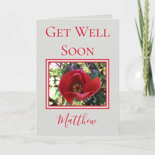 Carte Lovely Rose Get Well Soon (Devant)