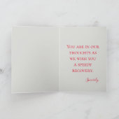 Carte Lovely Rose Get Well Soon (Intérieur)