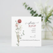 Carte Lovely Spring Floral Mariage Website RSVP (Debout devant)