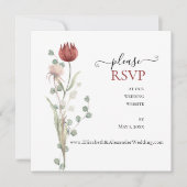 Carte Lovely Spring Floral Mariage Website RSVP (Devant)