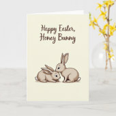 Carte Loving Bunnies Friendship Card (Fleur jaune)
