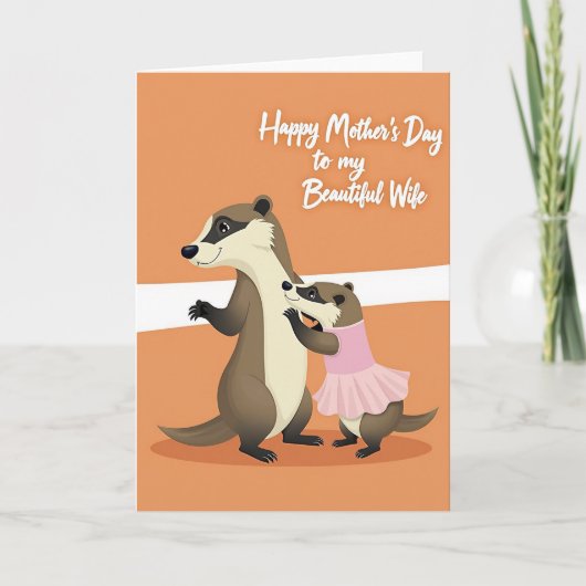 Carte Loving Mustelids Mothers Day Card (Devant)