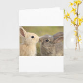 Carte loving rabbit (Fleur jaune)