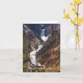 Carte Lower Falls Yellowstone Pense À Vous (Fleur jaune)