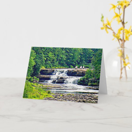 Carte Lower Tahquamenon Falls State Park, MI Anniversair (Fleur jaune)