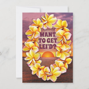 Carte Luau hawaïen (texte personnalisable)