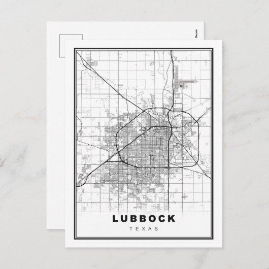 Carte Lubbock (Devant / Derrière)